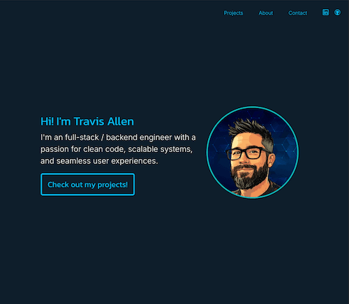 Screenshot of TravisAllen.dev